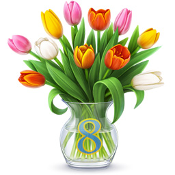 Подарок ВК Тюльпаны в вазе 8