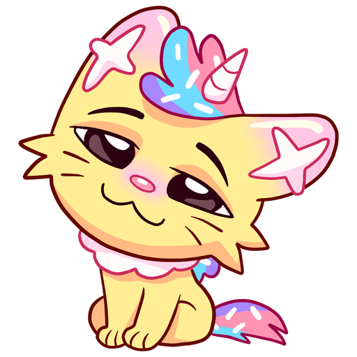 VK Sticker Cozy Candy Cat #1