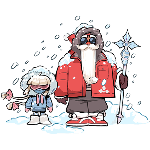 VK Sticker Father Frost and Snow Maiden #14
