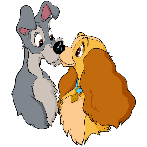 VK Sticker Lady and the Tramp #1
