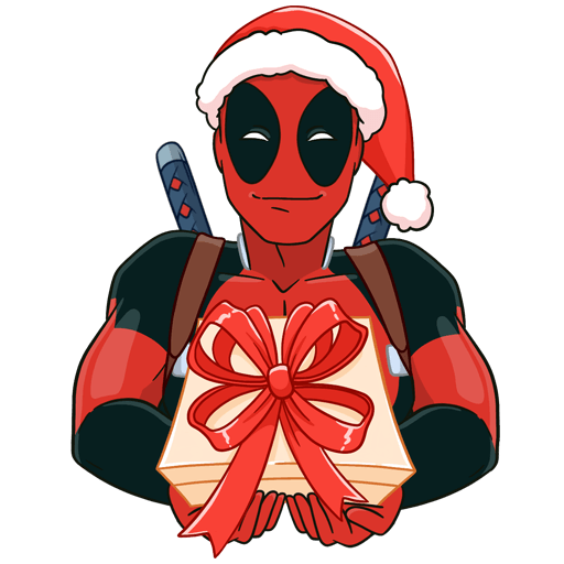 VK Sticker New Year with Deadpool #12
