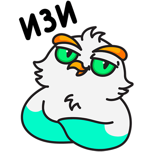 VK Sticker Owl Mark #20