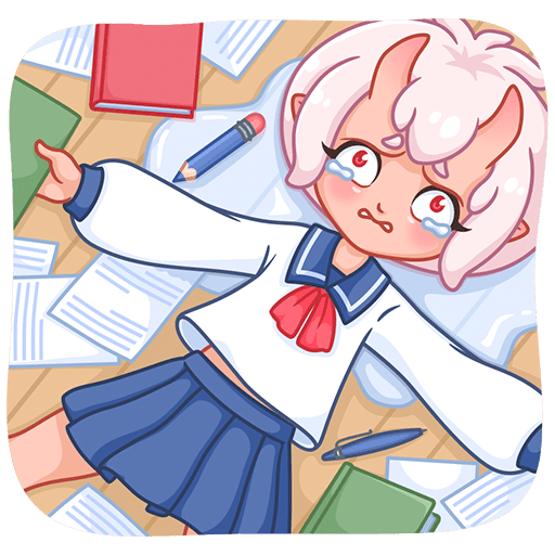 VK Sticker Schoolgirl Oni-chan #11