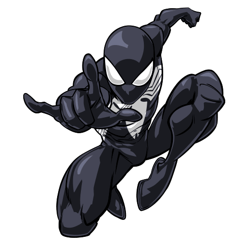VK Sticker Spider man. Black Suit #14