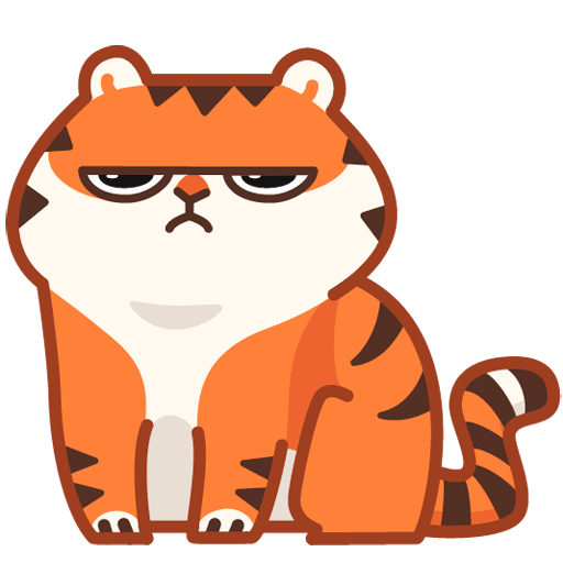 VK Sticker Tiger Persik #17