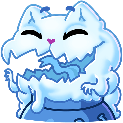 VK Sticker Winter Cauldron Cat #27