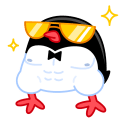 Стикер ВК Приличный Пингвин #46