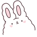 Стикер ВК Кролик Супчик белый #1